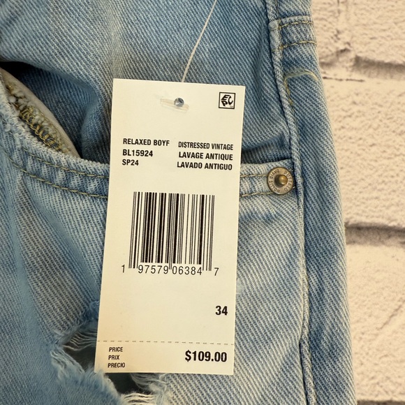 Buffalo David Bitton Women’s Madison Boyfriend 90s Jeans Distressed Size 32 NEW - Picture 7 of 11